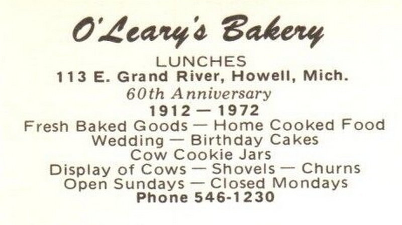 OLearys Bakery - Vintage Postcard